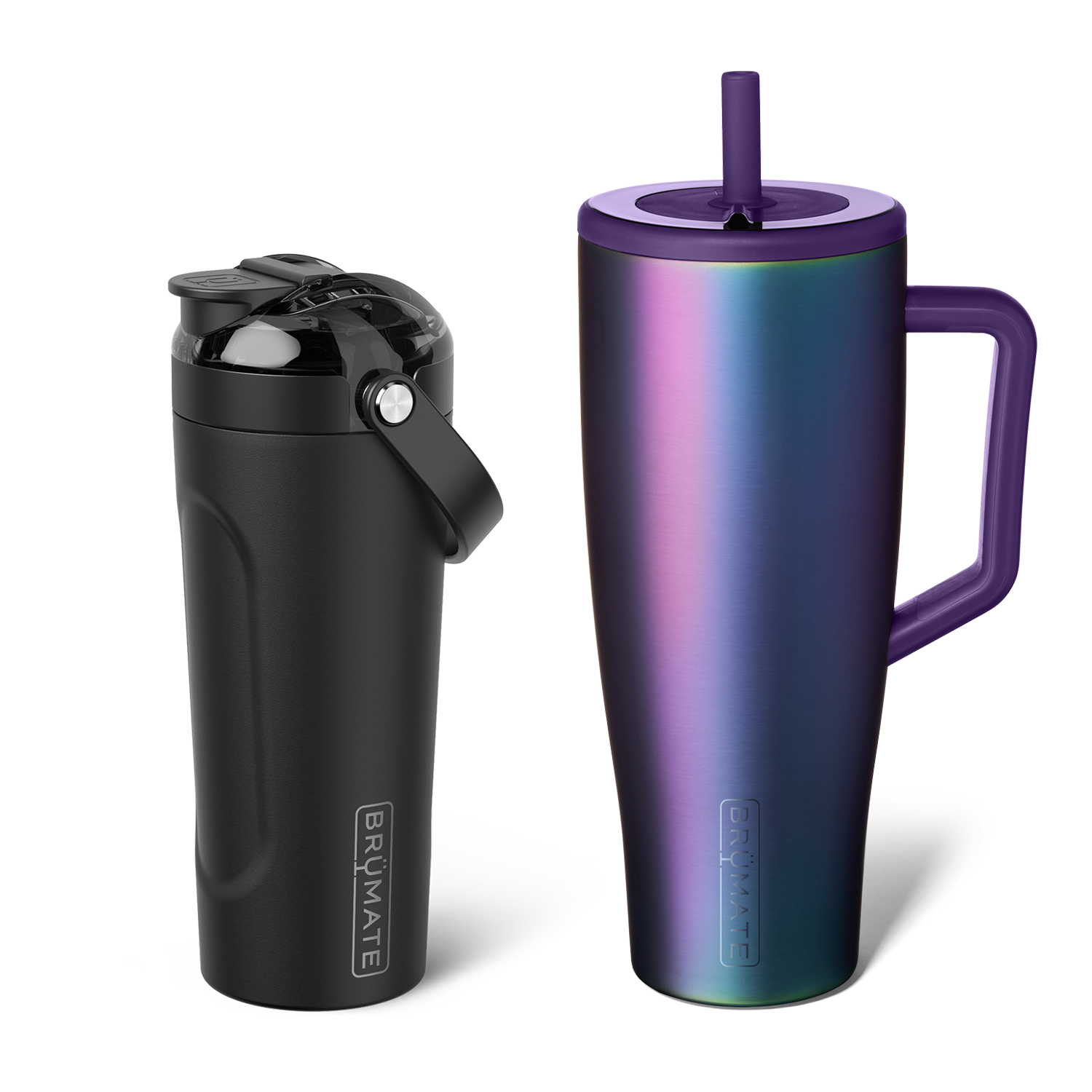 Shake + Glow Bundle | Dark Aura & Matte Black | 40oz/25oz - Easy Care