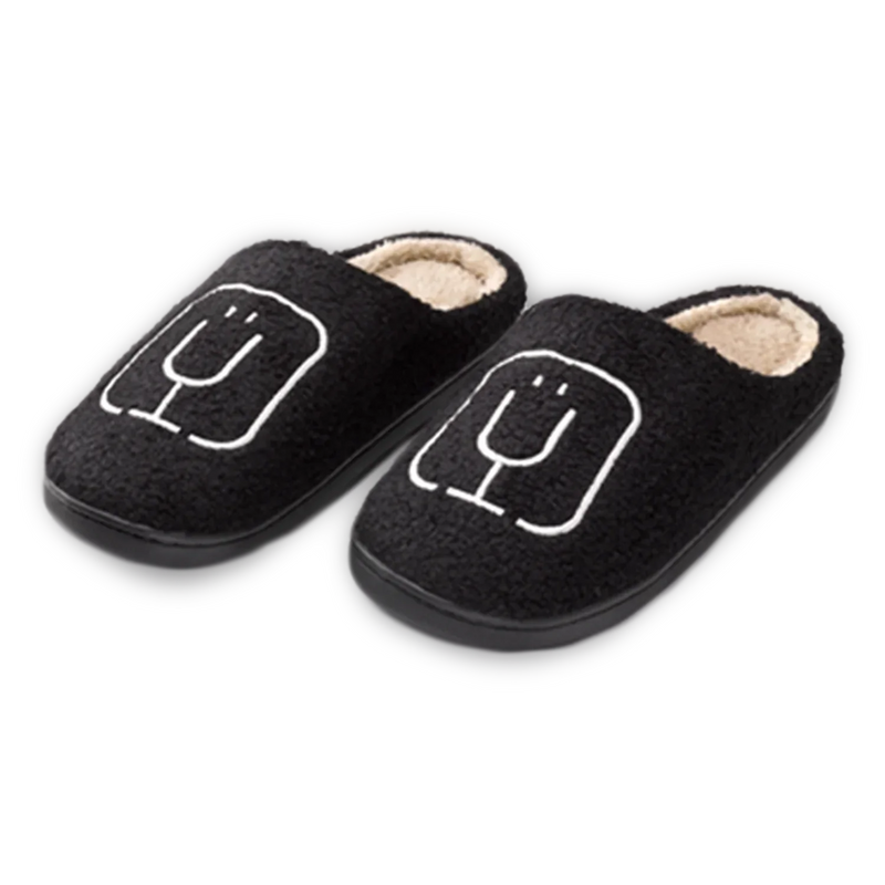 BruMate Fuzzy Slippers | Black - Fresh Seal