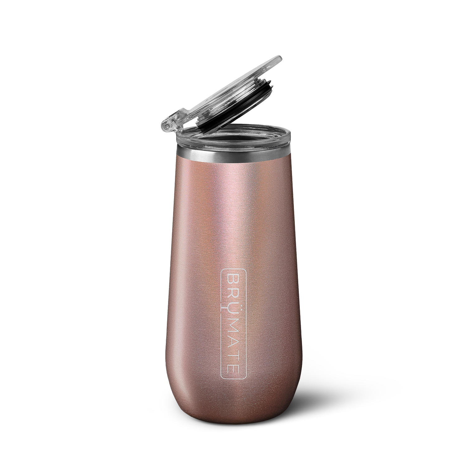 Champagne Flute | Glitter Rose Gold | 12oz - Ready Serve